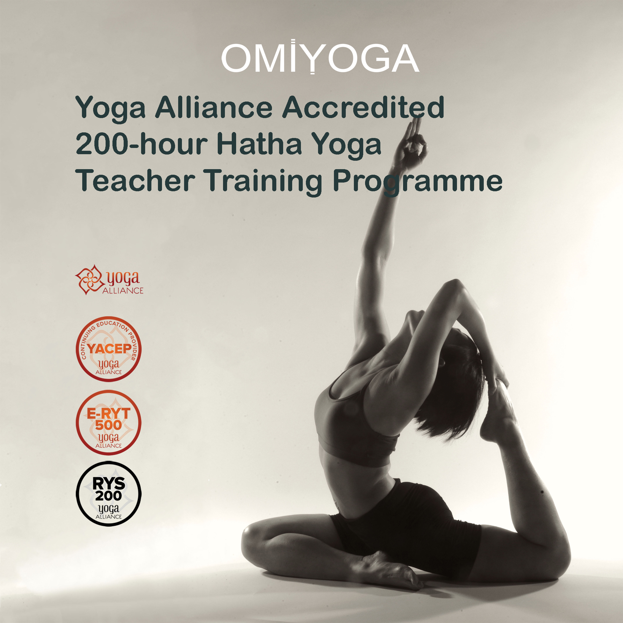OMIYOGA 200-hour Hatha Yoga Teacher Training Programme poster